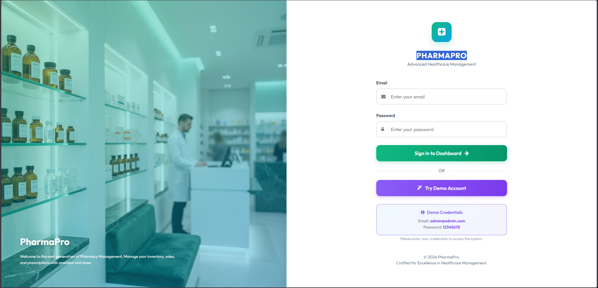 PharmaPro - Professional Pharmacy Management System with POS & Inventory